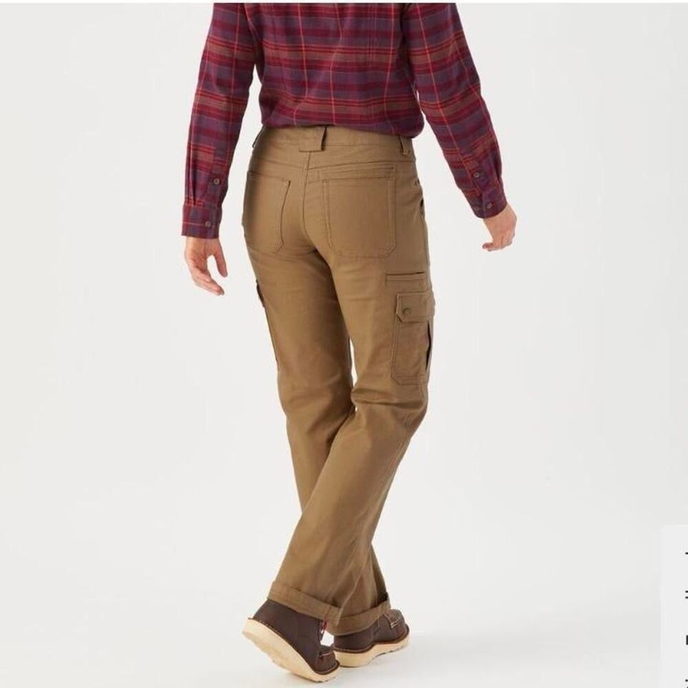 Duluth Trading Company Women's Tan Brown Hiking Work Carpenter Pants Size 14x29 - Picture 2 of 8